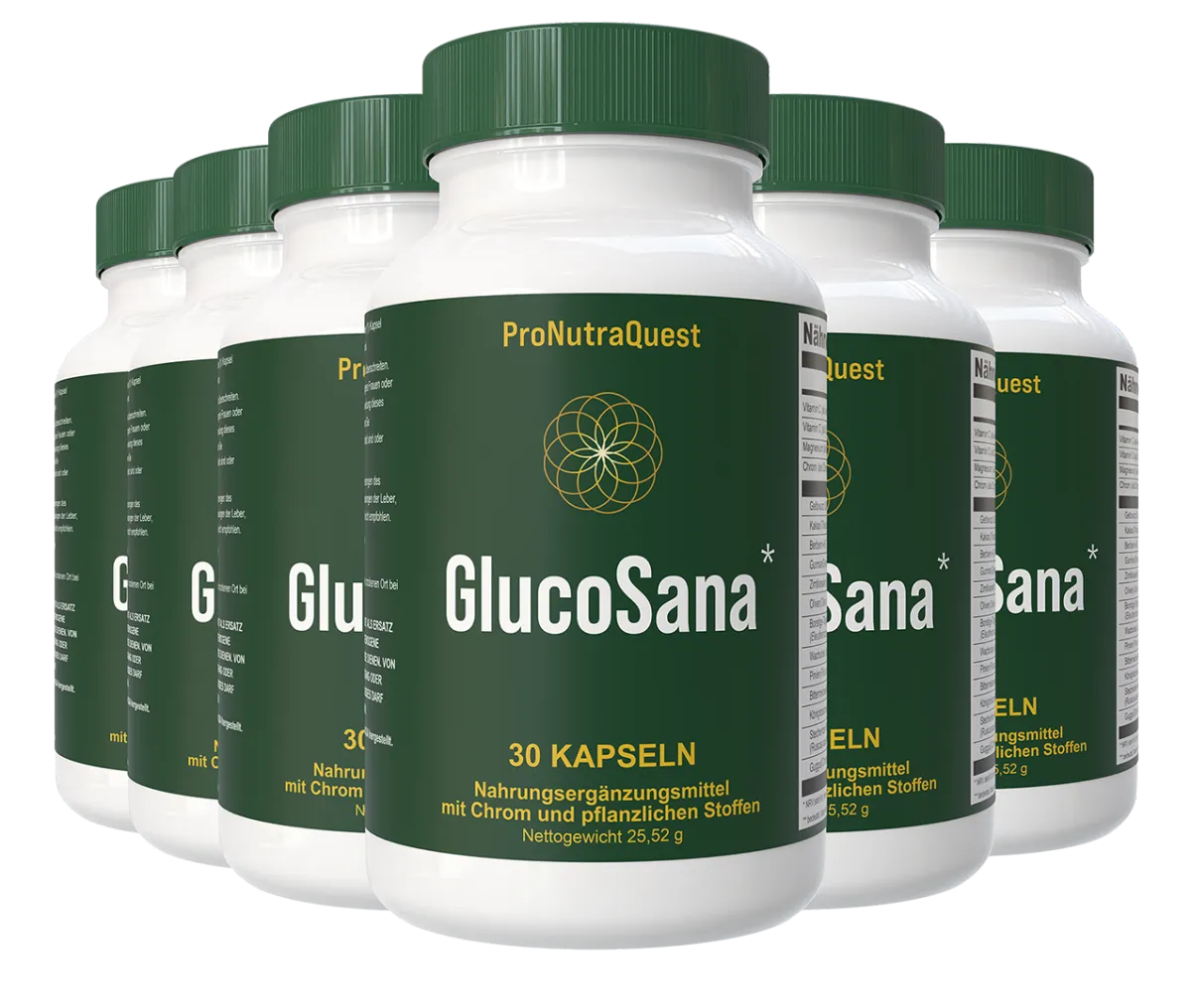 GlucoSana 6 bottle package